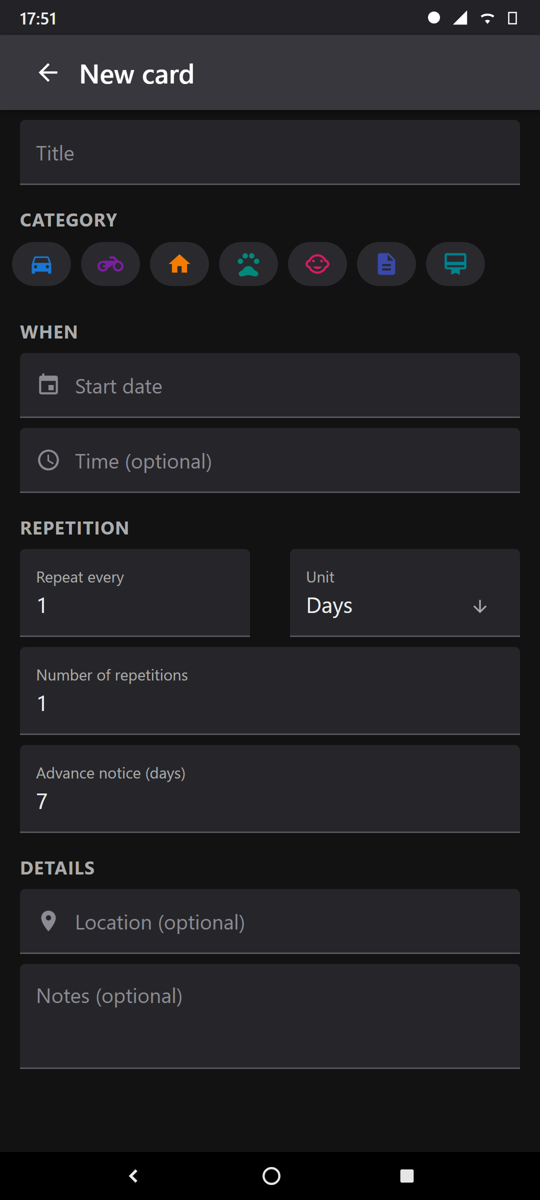 Create a card